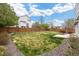 Spacious backyard featuring a wooden fence, a well-maintained lawn, and a concrete patio area, perfect for outdoor entertaining at 13906 Jackson St, Thornton, CO 80602