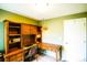 Functional office space with built-in shelves and a classic wooden desk at 12498 W Prentice Dr, Littleton, CO 80127