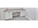 A built-in desk with drawers and cabinets offers a dedicated workspace in this room at 2078 S Holly St # 1, Denver, CO 80222