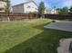 Large backyard with grassy area and basketball court at 19877 E 40Th Ave, Denver, CO 80249