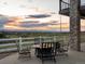 Outdoor patio with fire pit table and spectacular sunset views at 10531 Lieter Pl, Lone Tree, CO 80124