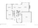 First floor plan showcasing the layout of the living room, kitchen, office, and garage at 5604 S Lisbon Way, Centennial, CO 80015