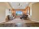 Comfortable living room with vaulted ceiling, plush seating, and scenic views at 31200 E 145Th Ave, Brighton, CO 80603