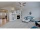 Spacious living area with vaulted ceilings, fireplace, and stylish decor at 16397 Sheridan Dr, Parker, CO 80134