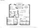 Detailed floor plan showcasing bedrooms, bathrooms, kitchen, living room, dining room, laundry, foyer and balcony at 5592 S Nevada St # 306, Littleton, CO 80120