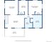 Detailed floor plan showcases layout, dimensions of eat-in kitchen, living room, bedrooms, laundry, porch, and bath at 6267 Fenton St, Arvada, CO 80003