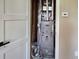 A Carrier furnace unit is visible inside of a closet, next to the home's thermostat at 5550 Wetlands Dr, Longmont, CO 80504