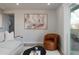 Cozy living room with modern art and comfortable seating area at 1020 Stuart St, Denver, CO 80204