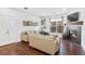 Cozy living room with a comfortable seating arrangement, fireplace, and natural light at 4085 S Crystal Cir # 101, Aurora, CO 80014