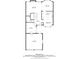 Detailed floor plan showing the layout of the house including living room, kitchen, and dining area dimensions at 9875 Greensview Cir, Lone Tree, CO 80124