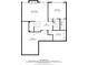 Lower level floor plan features Gathering room, bedroom, and laundry room at 9875 Greensview Cir, Lone Tree, CO 80124