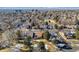 Aerial view of the neighborhood with mountain views at 12224 E Amherst Cir, Aurora, CO 80014