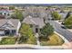 Overhead view of property in a neighborhood featuring lush lawns and tree-lined streets at 11638 Xavier Way, Westminster, CO 80031