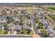 Overhead shot of a residential area with community pond, paths, and many green spaces at 11638 Xavier Way, Westminster, CO 80031