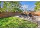 Landscaped backyard with raised garden beds at 3515 Meade St, Denver, CO 80211