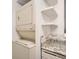 Stackable washer and dryer in a convenient laundry closet at 10212 W 80Th Dr # D, Arvada, CO 80005