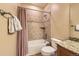 Bathroom featuring granite counters, and tile flooring at 9470 Loggia St # D, Highlands Ranch, CO 80126