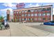 Building's exterior features a brick facade and 