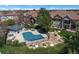 Overhead shot of a community pool and lounge area at 4086 S Carson St # F, Aurora, CO 80014