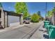 Detached two-car garage with an alleyway entrance and convenient street access at 2236 Forest St, Denver, CO 80207