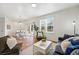 Open living area with natural light, hardwood flooring, modern seating, and adjacent dining space at 12924 Ironstone Way # 103, Parker, CO 80134