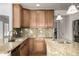 Kitchen with double sinks and granite countertops at 3012 S Jericho Way, Aurora, CO 80013