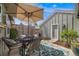 Outdoor patio with seating and shade, ideal for relaxation and entertaining at 2757 E Geddes Ave, Centennial, CO 80122