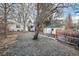 Spacious backyard with mature trees and wooden fence at 2339 S Adams St, Denver, CO 80210