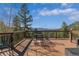 Deck with outdoor seating and mountain view at 5699 Northwood Dr, Evergreen, CO 80439