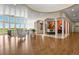 Bright living room with hardwood floors, soaring ceilings and elegant architectural details at 634 County Road 37, Brighton, CO 80603