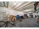 Finished basement with open ceiling, carpet flooring, and ample space for storage and activities at 11442 Booth Falls Ct, Parker, CO 80134