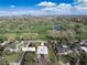 Stunning aerial view of home on golf course with Denver skyline in background under a bright sky at 7000 Highland Dr, Lakewood, CO 80214