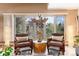 Bright living room with comfortable seating and large windows showcasing the lush greenery of the surrounding landscape at 7000 Highland Dr, Lakewood, CO 80214