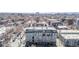 Aerial view of the building in its surrounding neighborhood at 1080 E 13Th Ave # 301, Denver, CO 80218