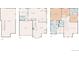 Floorplans for the basement, main, and upper levels at 10633 Wynspire Way, Highlands Ranch, CO 80130