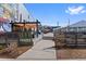 Outdoor seating area with pergola at 3225 Blake St # 8, Denver, CO 80205