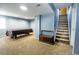 Spacious finished basement with carpet and stairs at 57 N 45Th Ave, Brighton, CO 80601