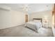 Bedroom featuring carpet, a ceiling fan, a window and a closet at 19165 Golden Arrow Cir, Monument, CO 80132