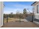 Outdoor deck with black metal railing overlooking scenic landscape at 815 E Westglow Ln, Greenwood Village, CO 80121