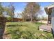 The large backyard is complemented by a beautiful lawn and privacy fence at 468 Sylvestor Trl, Highlands Ranch, CO 80129