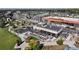 Aerial view showcasing the Denver Beer Company, community park, and mixed-use community at 22 Oneida Ct, Denver, CO 80230