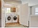 Bright, well-equipped laundry room featuring a washer and dryer unit at 5080 Uinta St, Denver, CO 80238