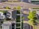 Stunning aerial view showcasing a home with lush landscaping and a charming neighborhood setting at 4495 Utica St, Denver, CO 80212