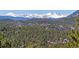 Scenic mountain view showcasing a beautiful landscape filled with lush forest and snow-capped peaks at 2817 Keystone Dr, Evergreen, CO 80439