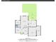 First-floor floorplan of a home showing the location of the kitchen, living room, and garage at 8646 Fawnwood Dr, Castle Pines, CO 80108