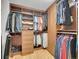 Spacious walk-in closet with custom shelving and ample storage for clothes at 8646 Fawnwood Dr, Castle Pines, CO 80108
