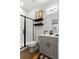 Modern bathroom with shower, toilet and floating vanity at 2115 Hummingbird Way # 201, Georgetown, CO 80444