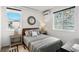 Bright bedroom with mountain views, comfortable bedding, and stylish decor at 2115 Hummingbird Way # 201, Georgetown, CO 80444