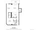 Detailed floor plan showcasing the layout of the home with living spaces, bedroom, and balcony at 2020 Arapahoe St # 970, Denver, CO 80205