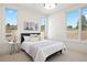 Cozy bedroom with three windows and calming color scheme, offering serene view at 6176 Oxford Peak Ln, Castle Rock, CO 80108